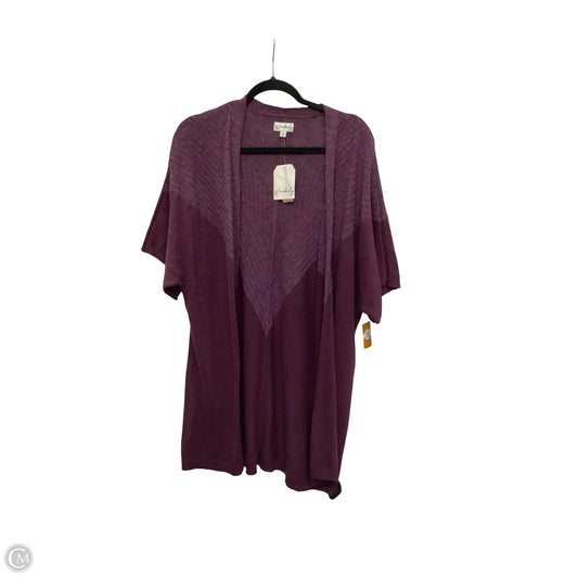 Cardigan By Wonderly In Purple, Size: Xl