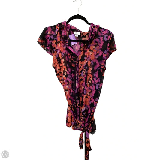 Top Sleeveless By Worthington In Floral Print, Size: Xl