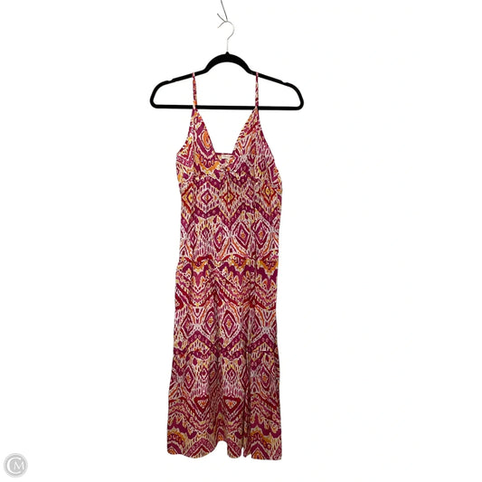 Dress Casual Midi By Olivaceous In Multi-colored, Size: L