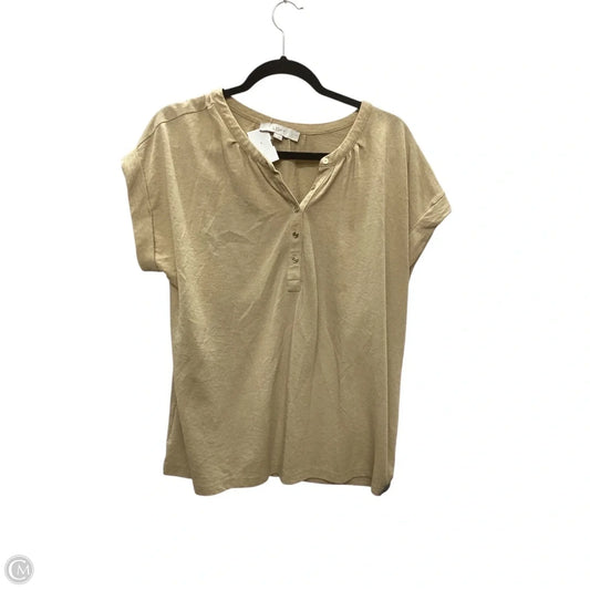 Top Sleeveless By Loft In Brown, Size: L