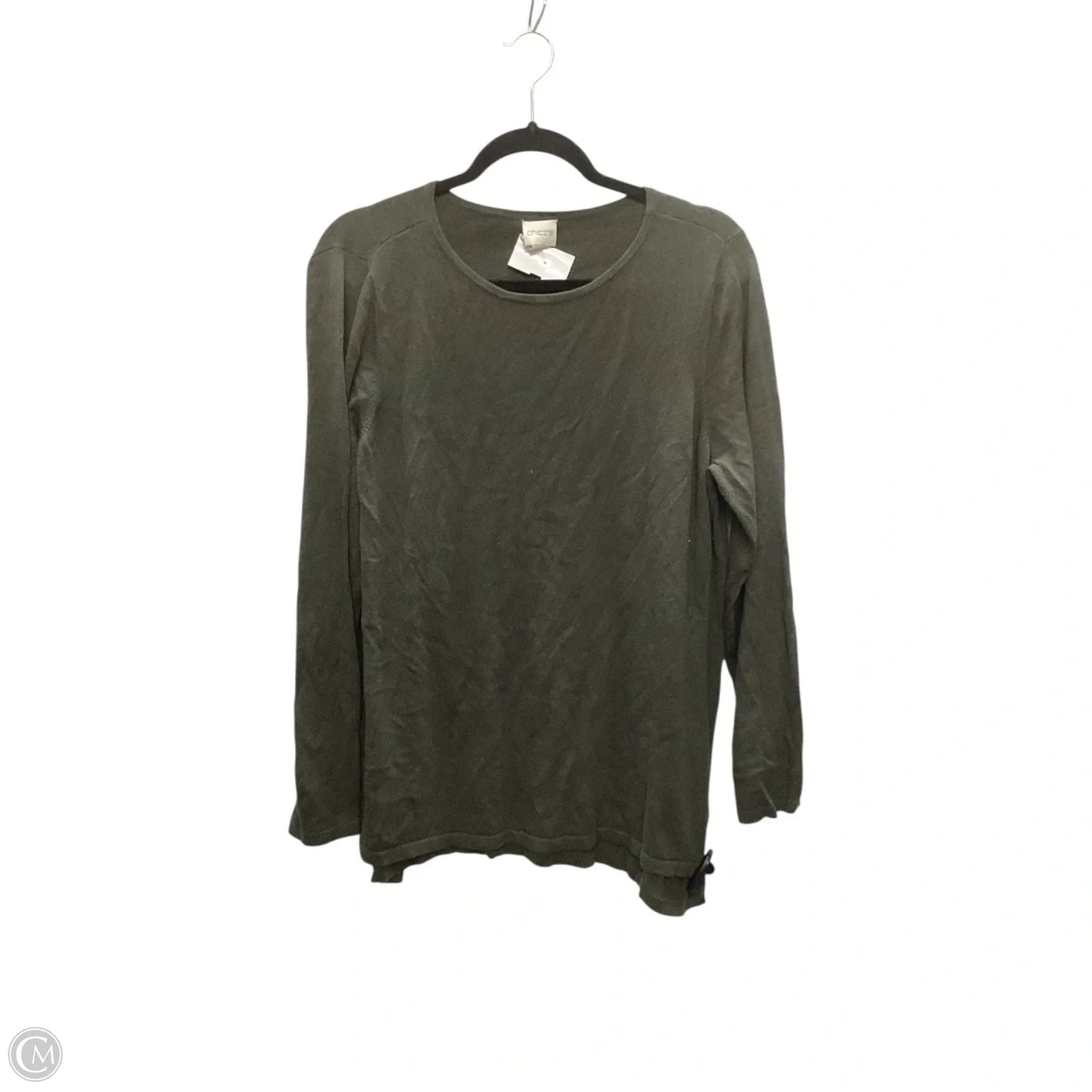 Top Long Sleeve By Chicos In Green, Size: L