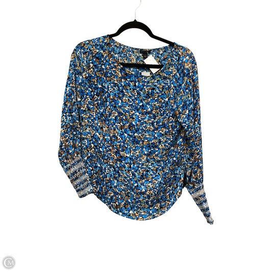 Top Long Sleeve By Ann Taylor In Blue, Size: S