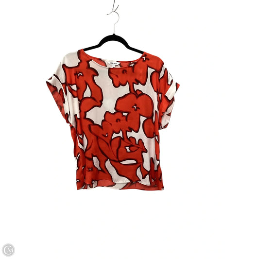 Top Sleeveless By Nine West In Red & White, Size: L