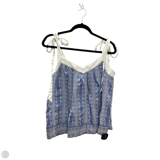 Top Sleeveless By Loft In Blue, Size: M