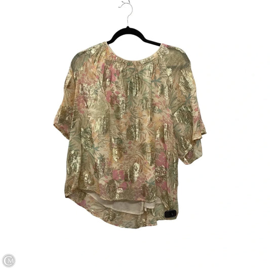 Top Short Sleeve By Loft In Multi-colored, Size: Xl
