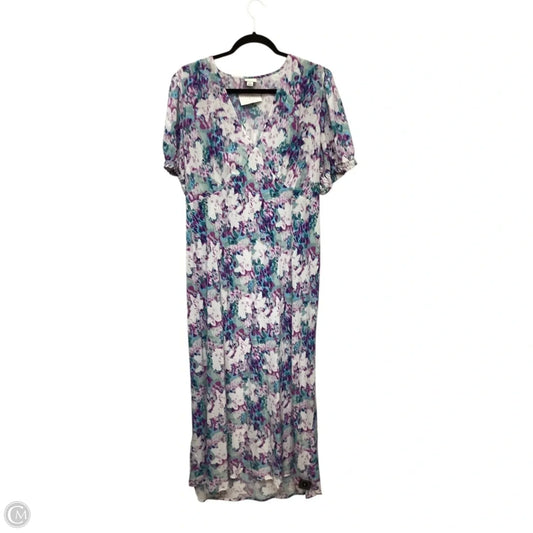 Dress Casual Maxi By A New Day In Blue & Purple, Size: Xxl