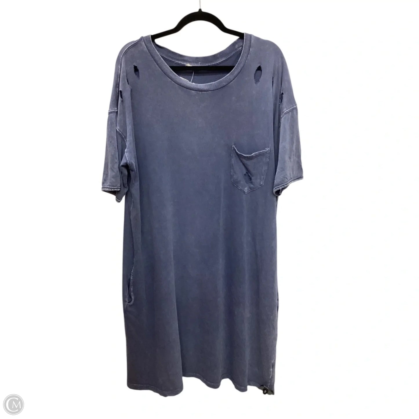 Dress Casual Midi By Easel In Blue, Size: 1x
