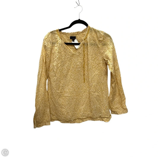 Top Long Sleeve By Talbots In Yellow, Size: S