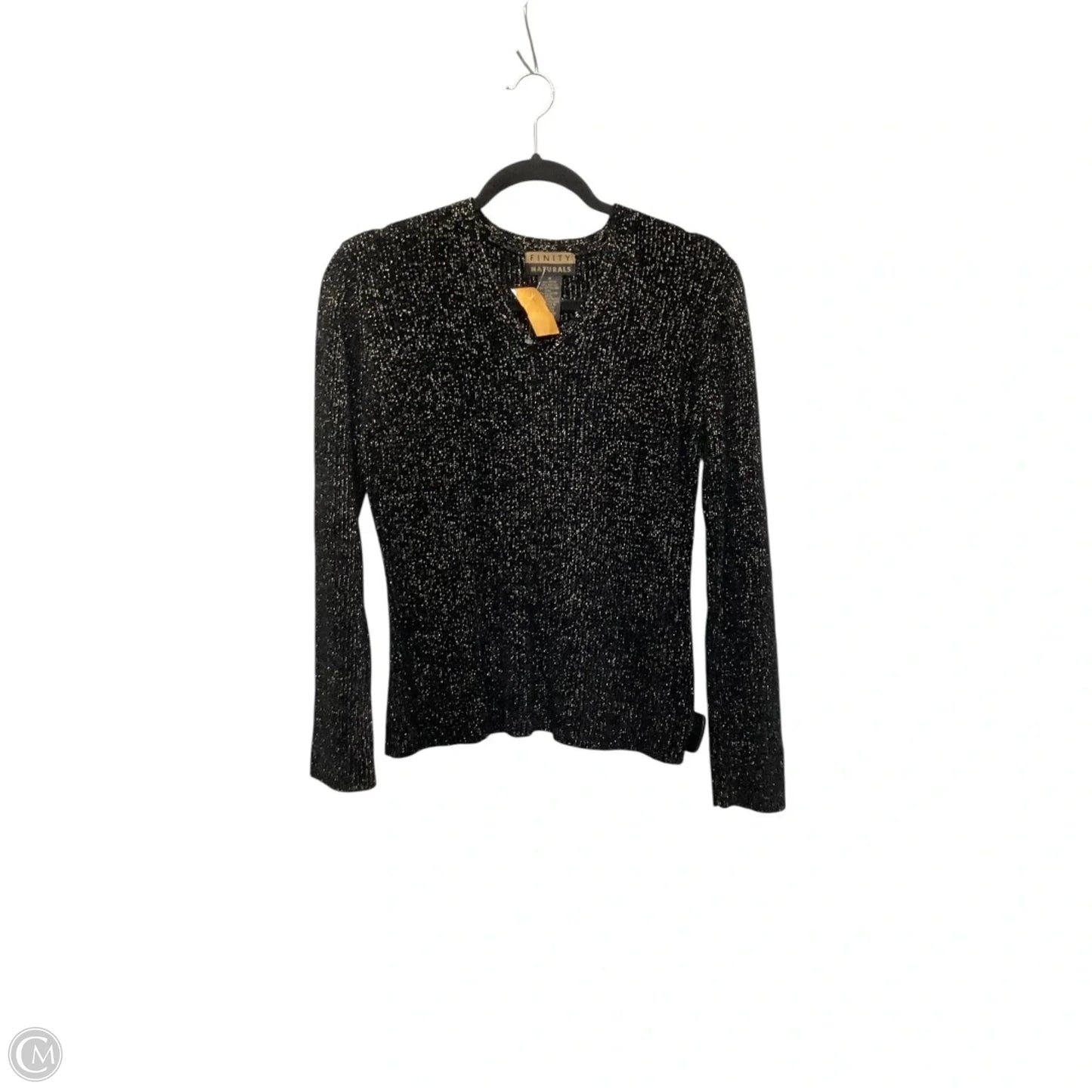 Top Long Sleeve By Finity In Black, Size: M