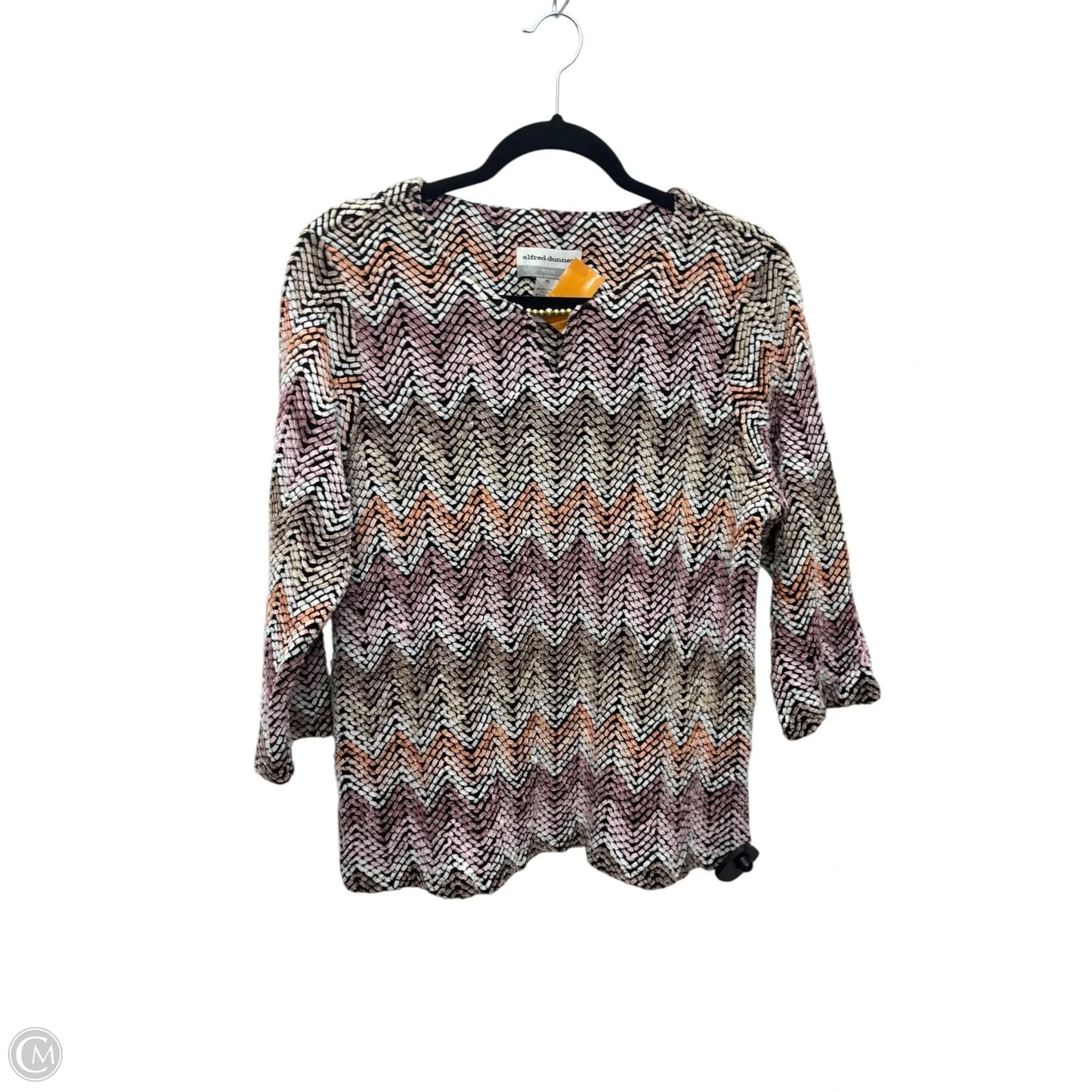 Top Long Sleeve By Alfred Dunner In Multi-colored, Size: Mp