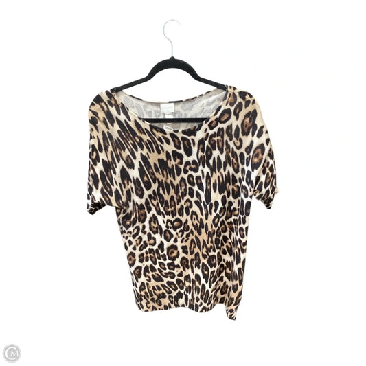 Top Short Sleeve By Chicos In Animal Print, Size: S