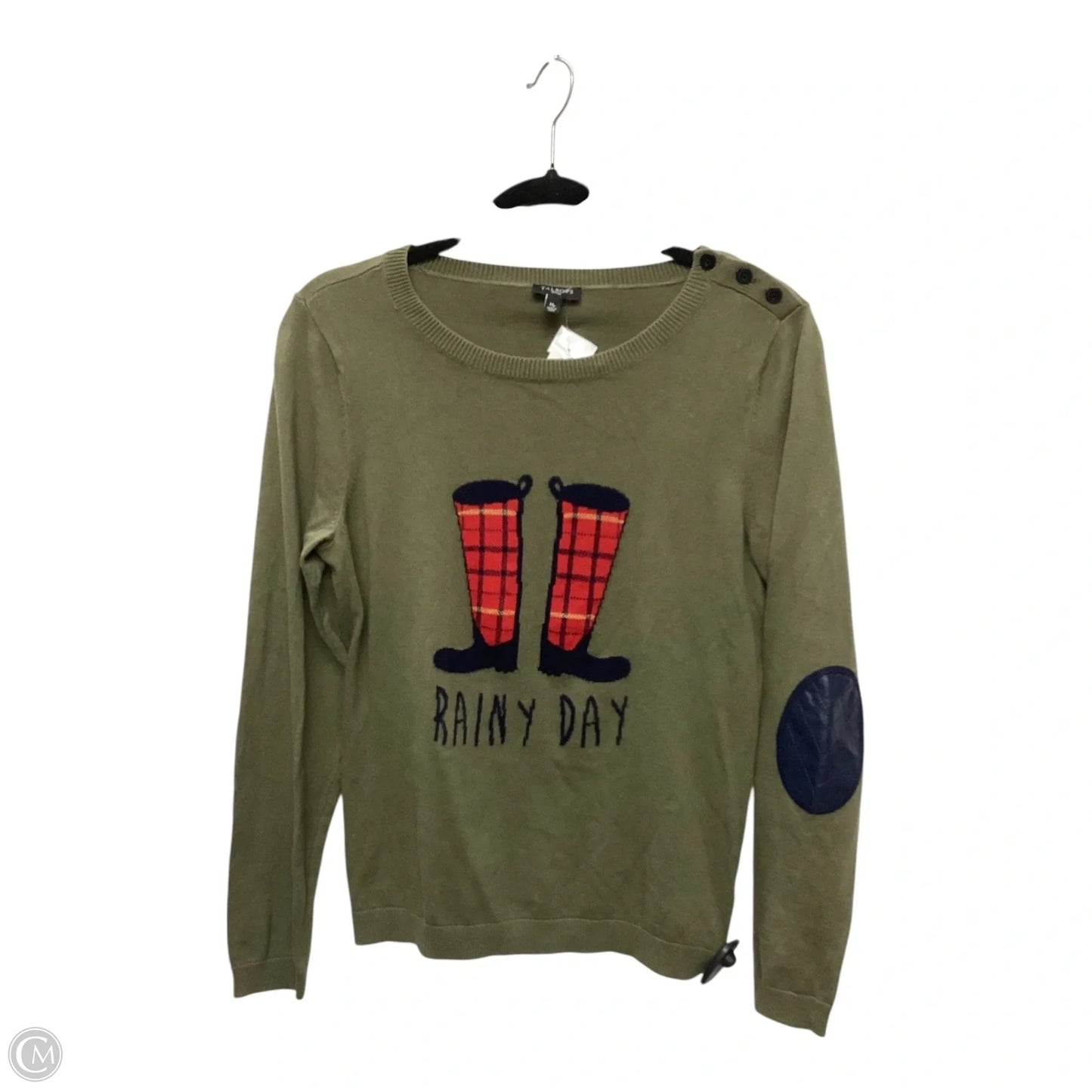 Top Long Sleeve By Talbots In Green, Size: Mp