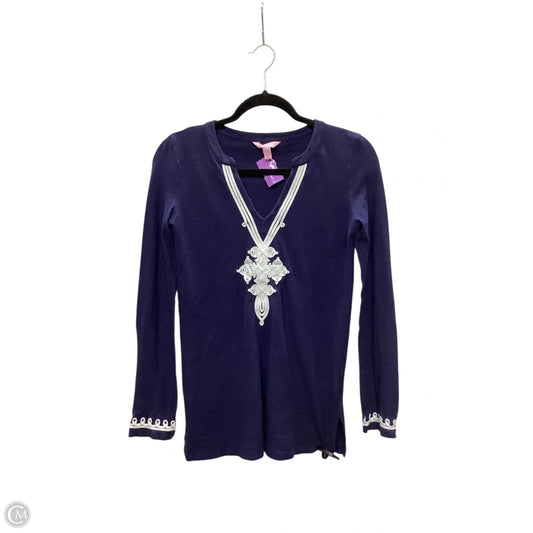 Top Long Sleeve Designer By Lilly Pulitzer In Blue, Size: Xs