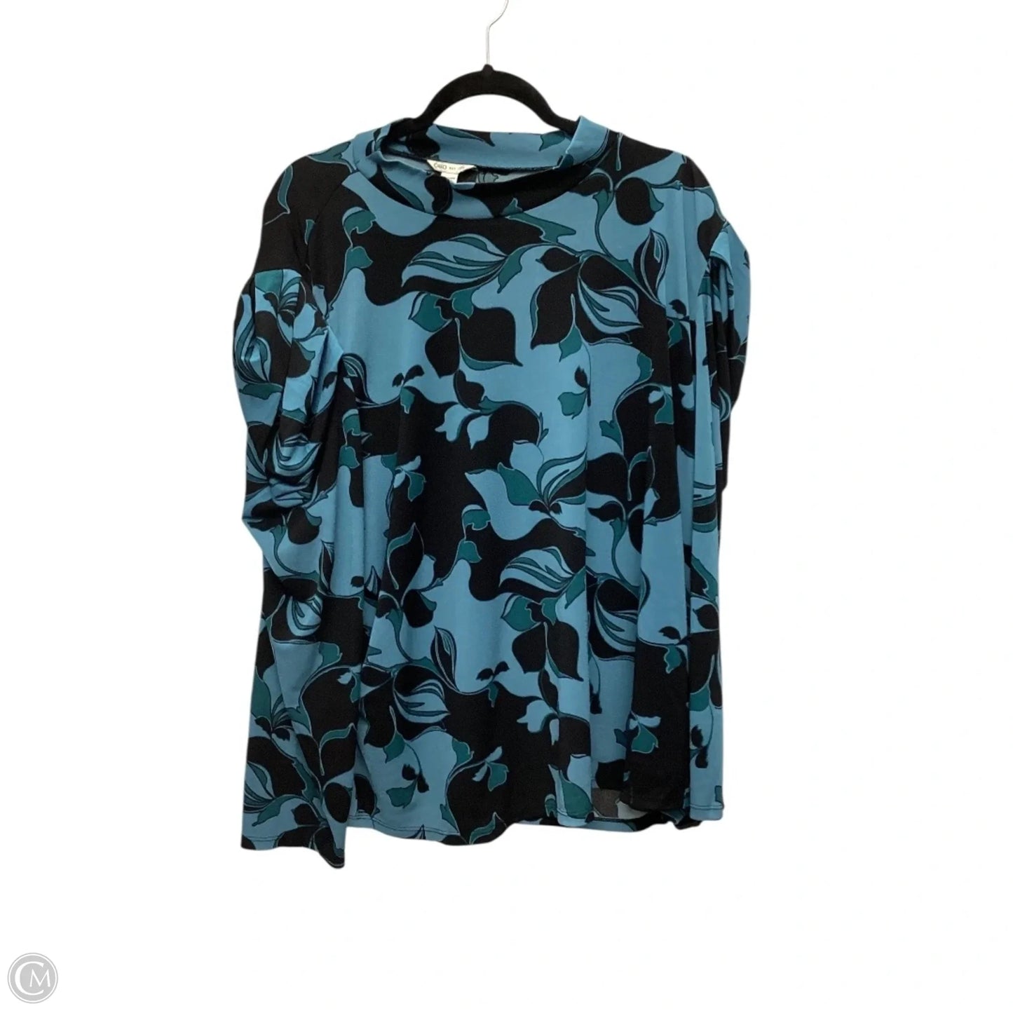 Top Long Sleeve By Cato In Blue, Size: 22