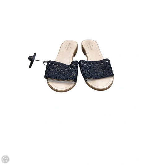 Sandals Designer By Kate Spade In Black & Cream, Size: 7