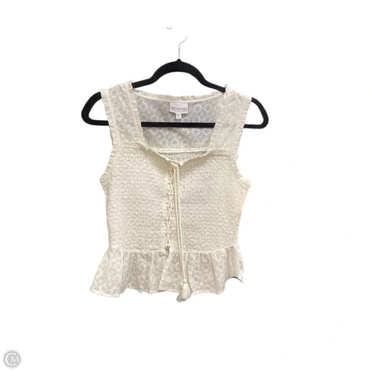 Top Sleeveless By Shyanne In Cream, Size: S