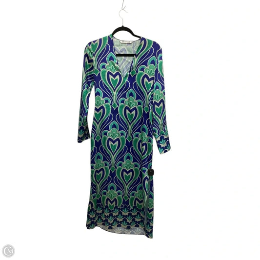 Dress Casual Maxi By Zara In Blue & Green, Size: Xs