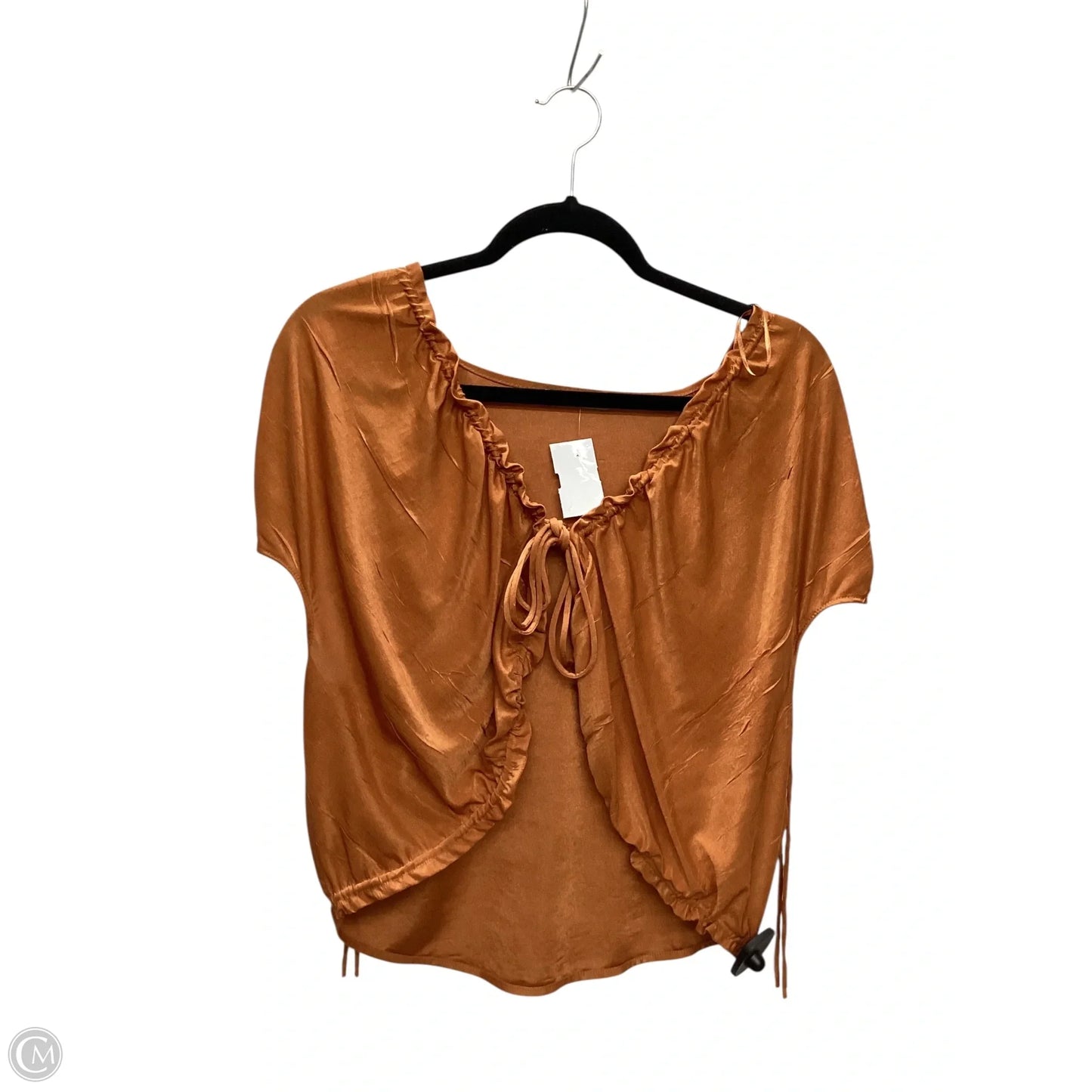 Top Short Sleeve By Zara In Orange, Size: S