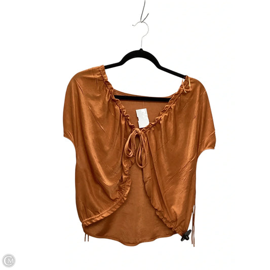 Top Short Sleeve By Zara In Orange, Size: S
