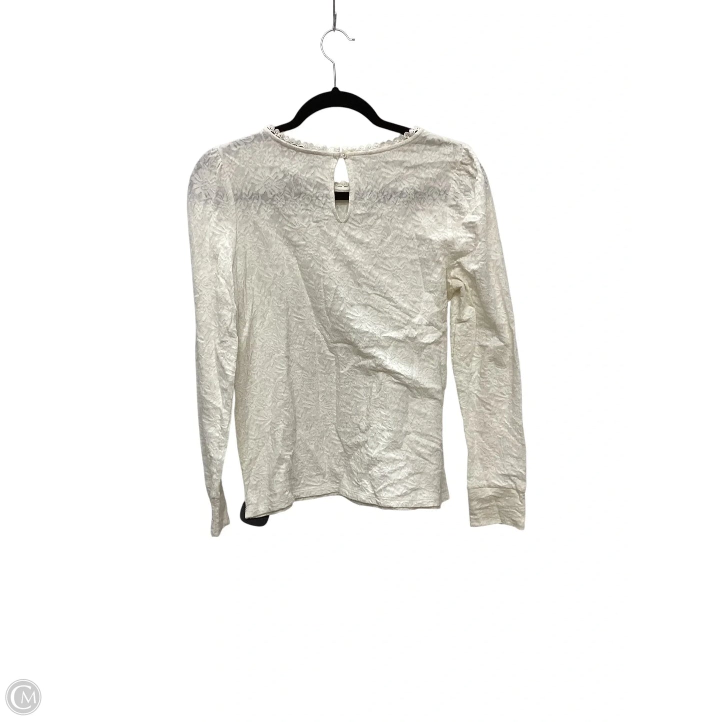 Top Long Sleeve By Loft In Cream, Size: Mp