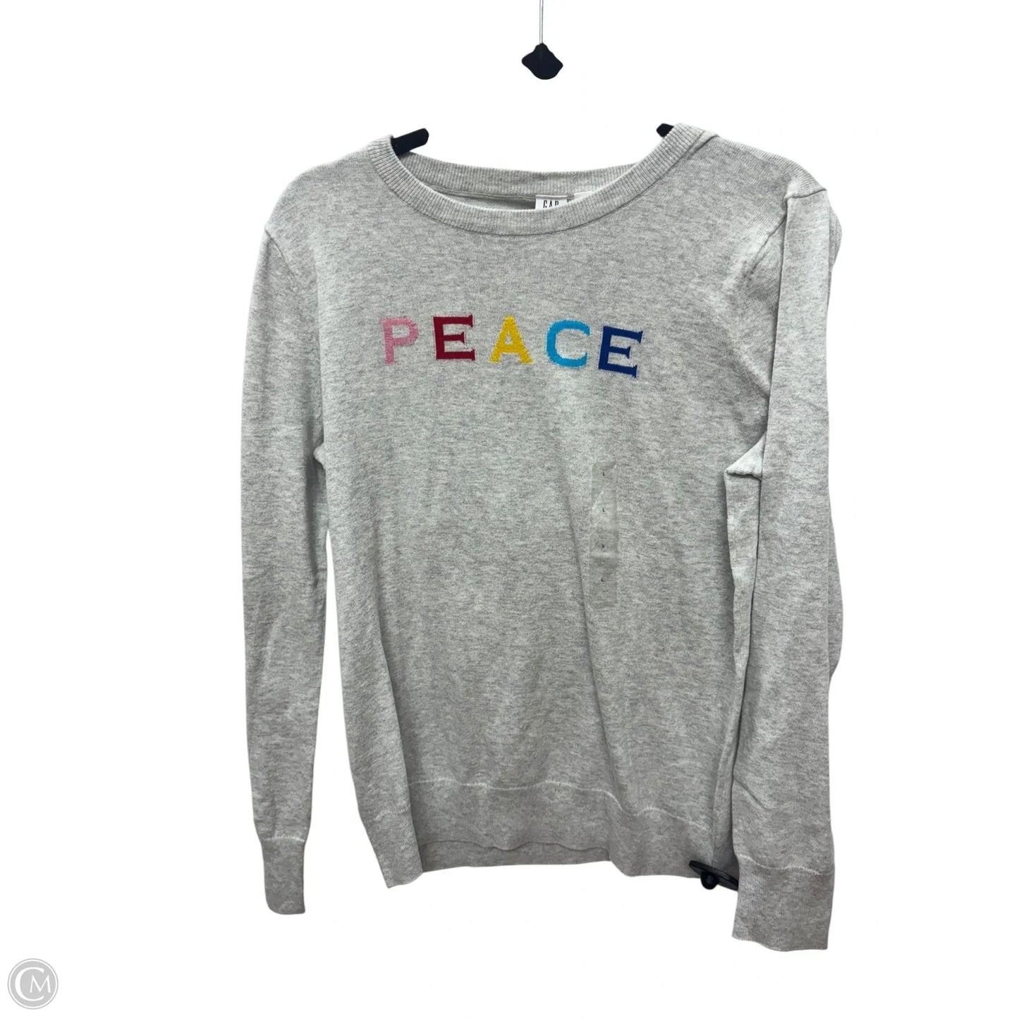 Sweatshirt Crewneck By Gap In Grey, Size: L