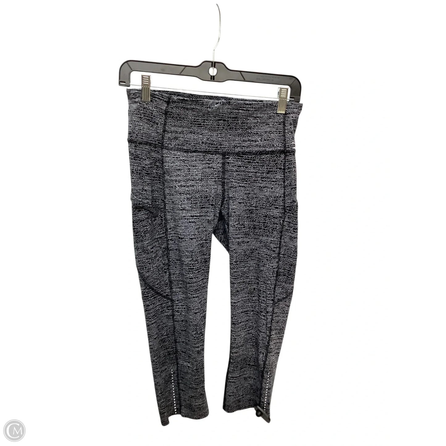 Athletic Capris By Lululemon In Black & White, Size: 8