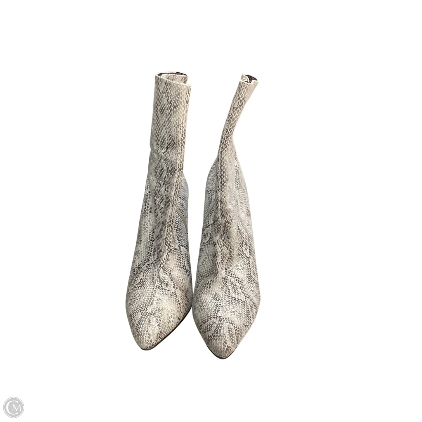 Boots Ankle Heels By Fashion Nova In Grey, Size: 10