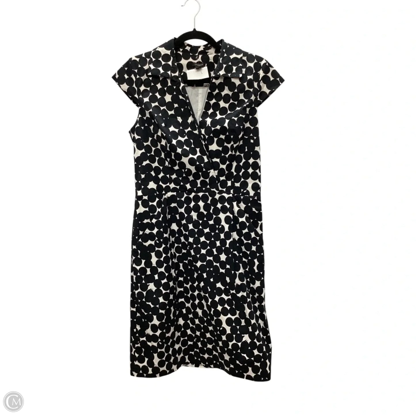 Dress Casual Midi By Ann Taylor In Black & White, Size: 6