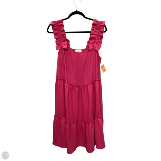Dress Casual Midi By Oddi In Pink, Size: 1x