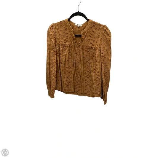 Top Long Sleeve By Madewell In Tan, Size: S