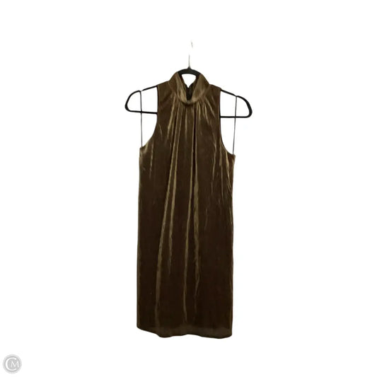 Designer Dress Party Midi By Halston Heritage In Gold, Size: S