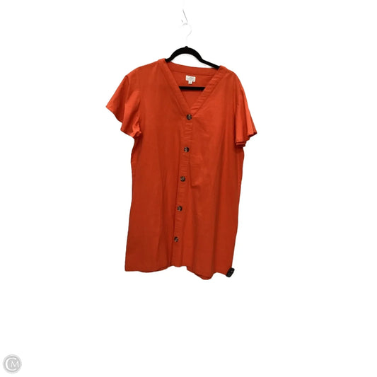 Dress Casual Midi By Mudpie In Orange, Size: L