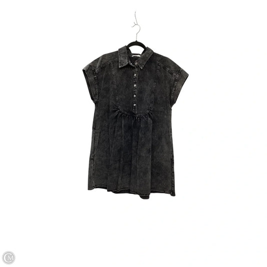 Dress Casual Short By Vestique In Black Denim, Size: L