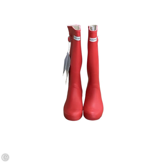 Boots Knee Flats By Hunter In Red, Size: 7