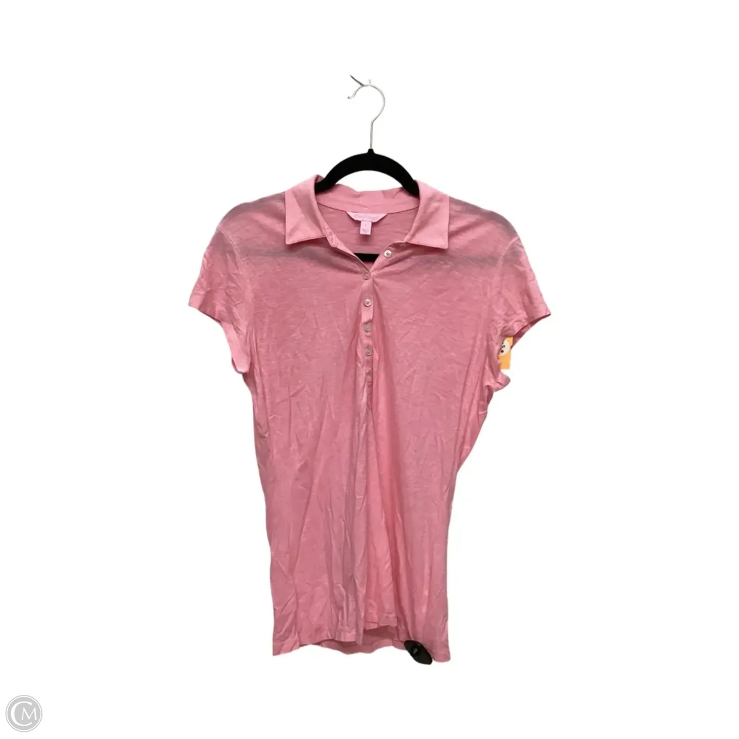 Top Short Sleeve Designer By Lilly Pulitzer In Pink, Size: L