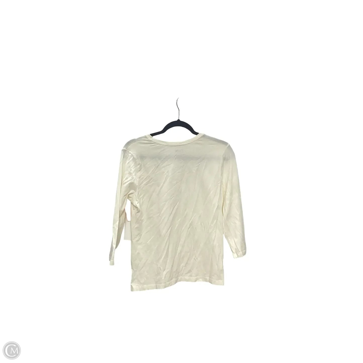 Top Long Sleeve Basic By Chicos In Cream, Size: M