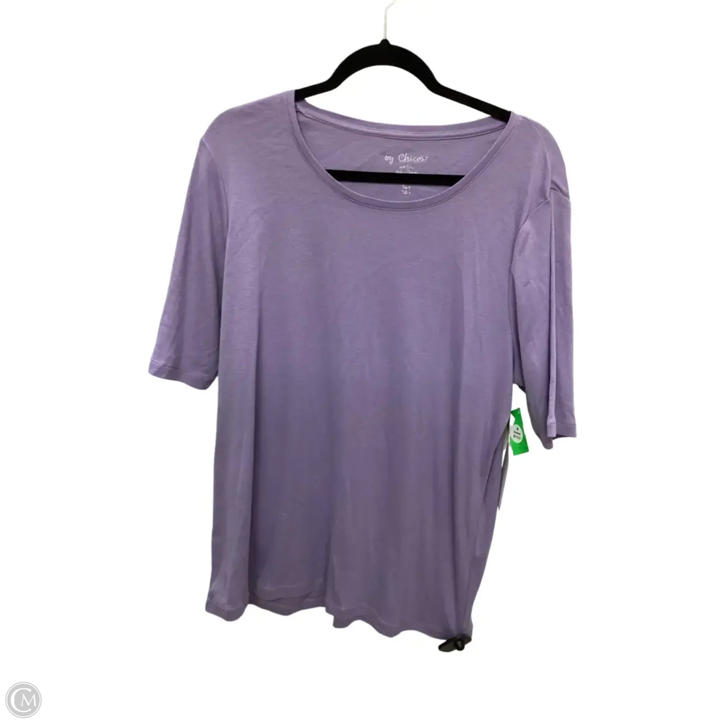 Top Long Sleeve Basic By Chicos In Purple, Size: Xl