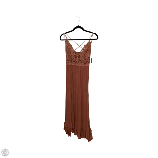 Dress Casual Maxi By Free People In Orange, Size: L