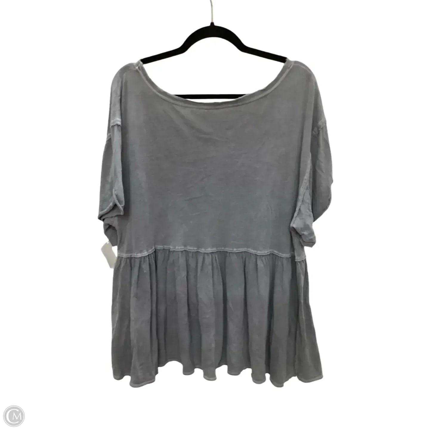 Blouse Short Sleeve By We The Free In Grey, Size: L