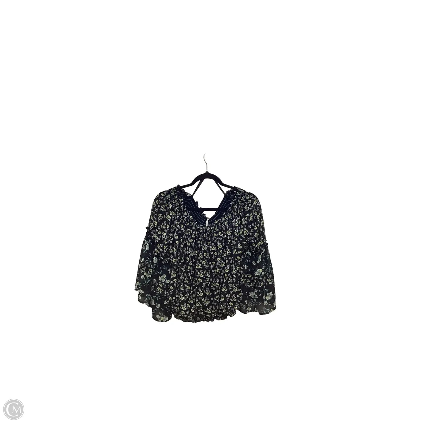 Blouse Long Sleeve By Free People In Black, Size: S