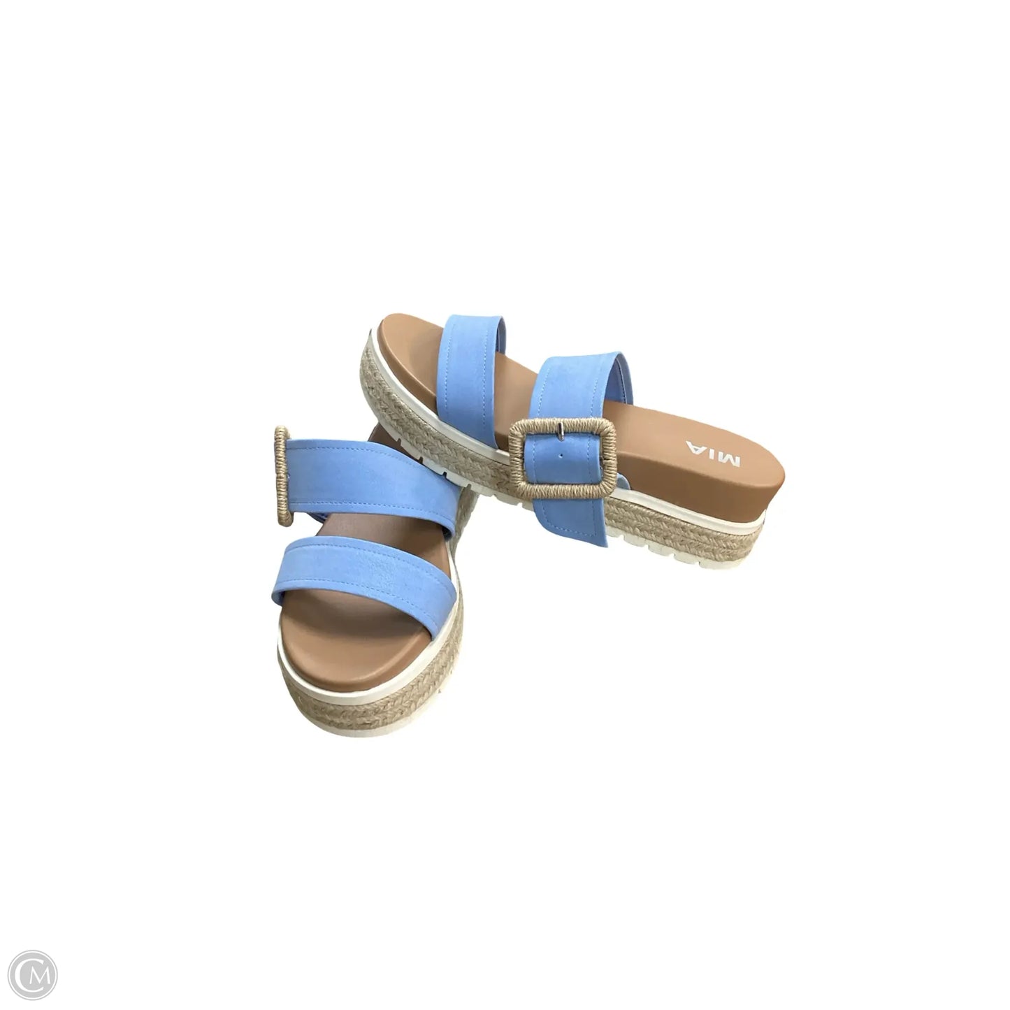 Sandals Heels Platform By Mia In Blue, Size: 7.5