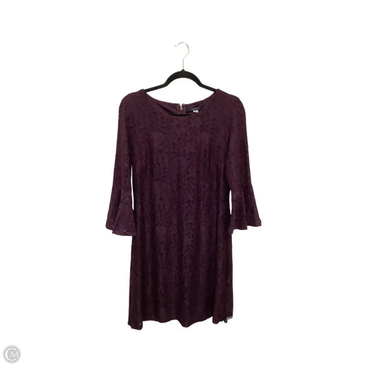 Dress Casual Midi By Tommy Hilfiger In Purple, Size: 12
