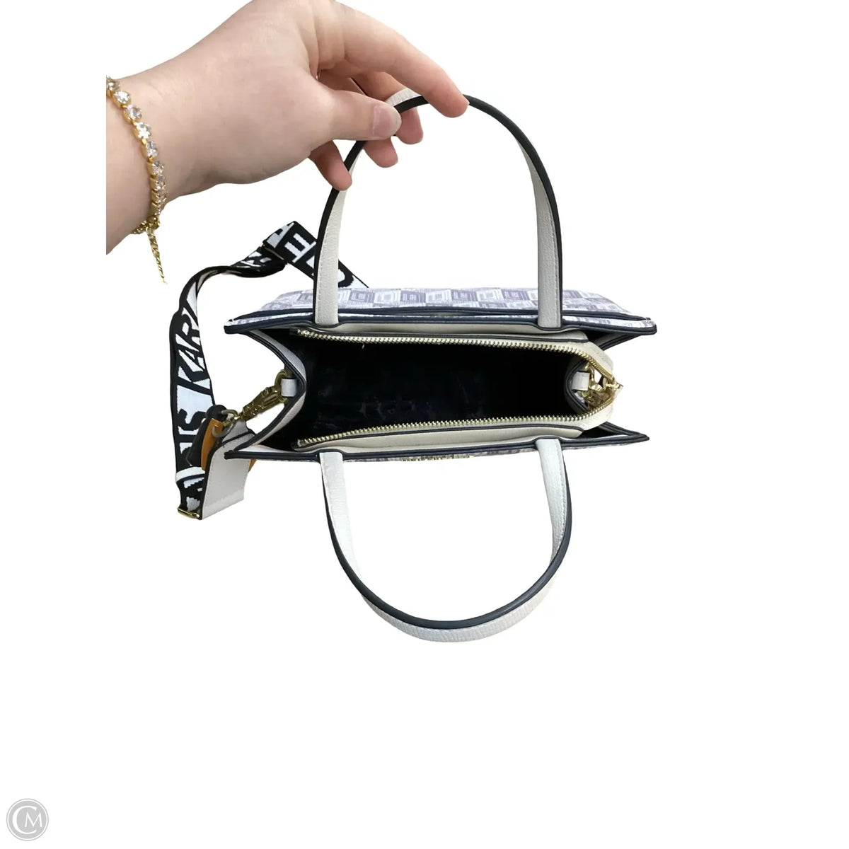 Handbag Designer By Karl Lagerfeld, Size: Medium