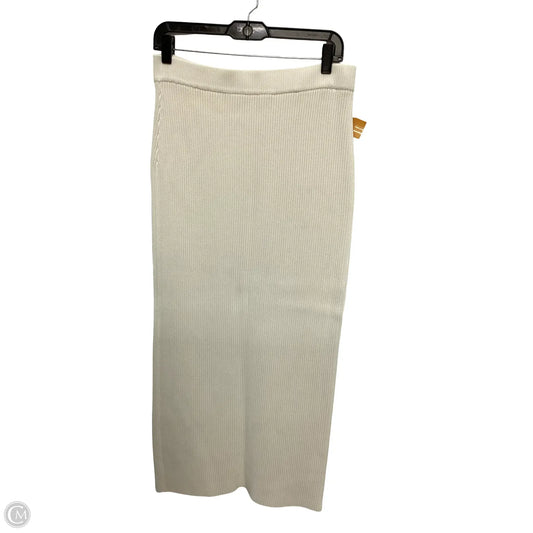 Skirt Maxi By H&m In Cream, Size: M