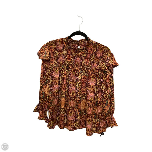 Blouse Long Sleeve By Cato In Orange, Size: Xl