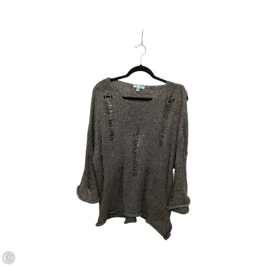 Sweater Short Sleeve By She + Sky In Grey, Size: Osfm