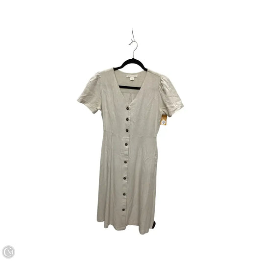 Dress Casual Midi By Monteau In Cream, Size: M
