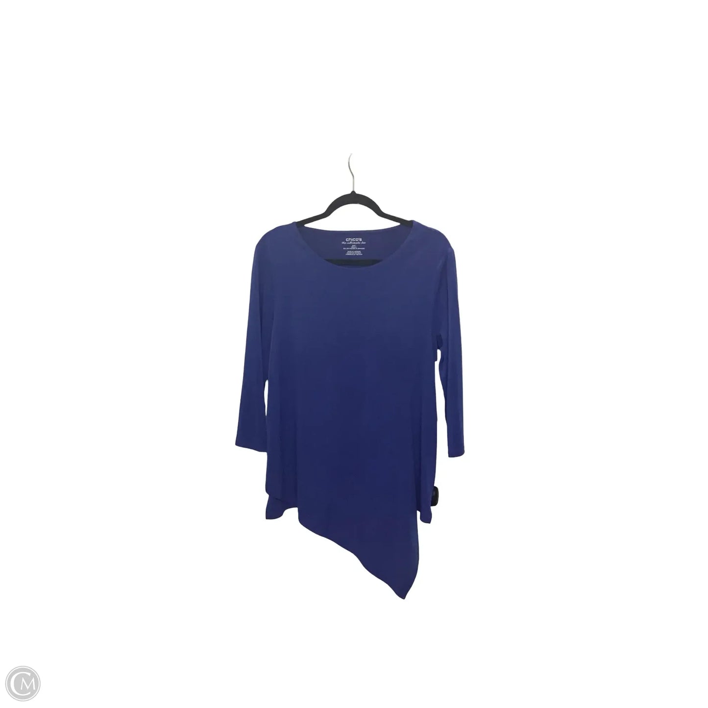 Blouse Long Sleeve By Chicos In Blue, Size: 8