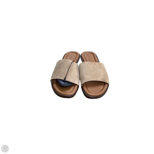 Sandals Flats By Italian Shoemakers In Tan, Size: 6.5
