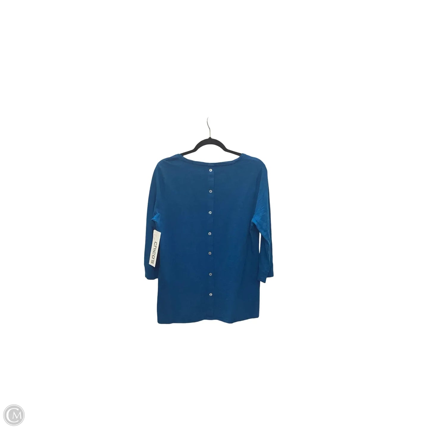 Blouse 3/4 Sleeve By Chicos In Blue, Size: M